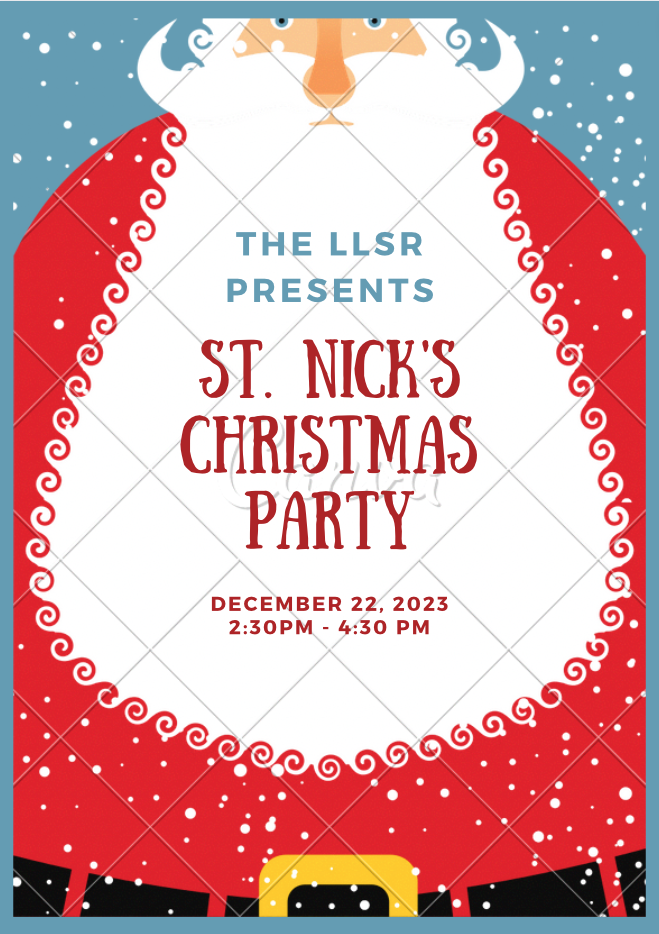 Christmas Party Flyer December 22, 2023, 2:30 to 4:30 PM