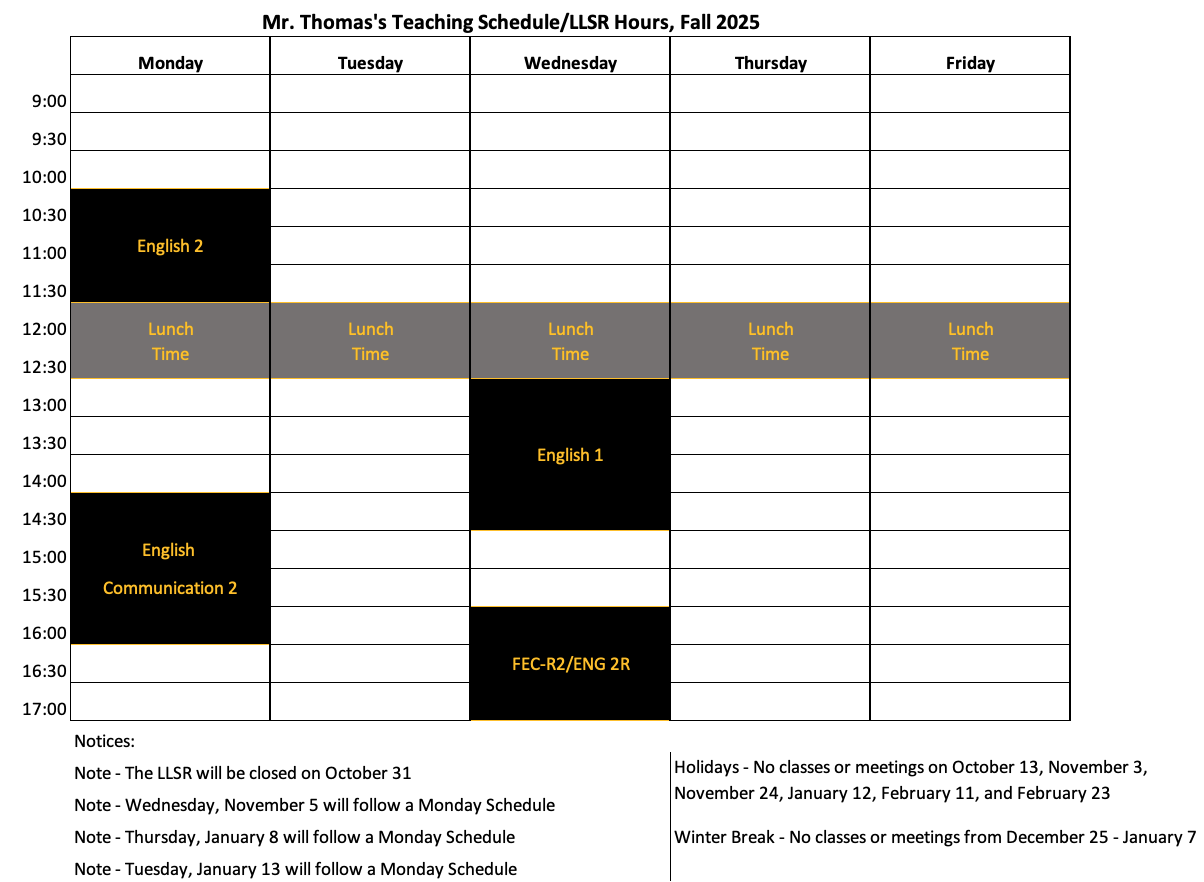 Copy of LLSR teacher's schedule